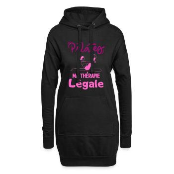 Pilates Ma Thérapie Légale - Sweat-shirt à capuche long Femme - noir - Devant
