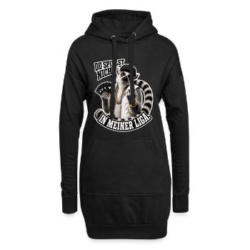 Tu n’es pas à mon niveau - Sweat-shirt à capuche long Femme - noir - Devant