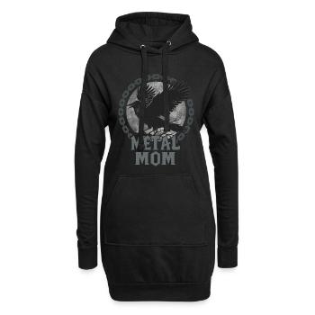 Metal Mom Corbeau Cadeau Heavy Metal Femme - Sweat-shirt à capuche long Femme - noir - Devant