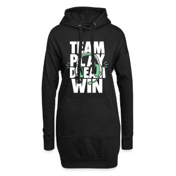 Casque de jeu Team Play Dream Win - Sweat-shirt à capuche long Femme - noir - Devant