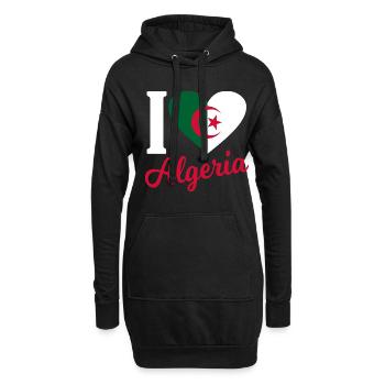 Algerien Afrika Geschenkidee - Hoodie-Kleid - Schwarz - Vorne