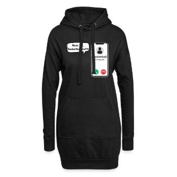 Appels de basket-ball - Dicton sportif - ApriNoeScor - Sweat-shirt à capuche long Femme - noir - Devant