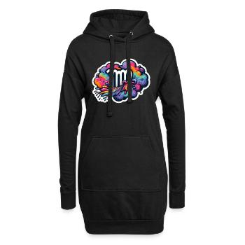 Couleur du zodiaque : Vierge - Sweat-shirt à capuche long Femme - noir - Devant