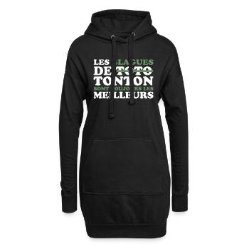 Meilleurs tontons cadeau pour tonton drôle - Sweat-shirt à capuche long Femme - noir - Devant