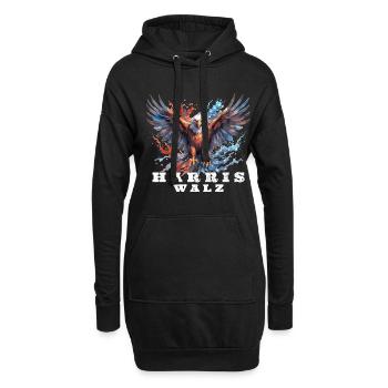 Kamala Harris & Tim Walz 2024 T-shirt classique - Sweat-shirt à capuche long Femme - noir - Devant