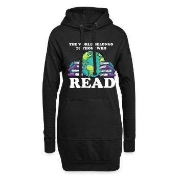 Lesen - Hoodie-Kleid - Schwarz - Vorne