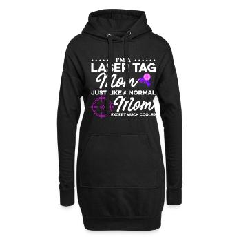 Im A Laser Tag Mom Just Like A Normal Mom Except M - Hoodie-Kleid - Schwarz - Vorne