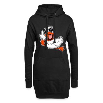 Canard frais avec lunettes de soleil - Sweat-shirt à capuche long Femme - noir - Devant