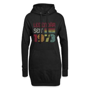 Legendär Seit 1973 Jahr Retro 73er Jahrgang - Hoodie-Kleid - Schwarz - Vorne