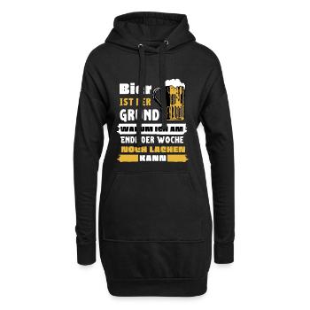 Biertrinker Spruch Bier trinken und Bierliebhaber - Hoodie-Kleid - Schwarz - Vorne
