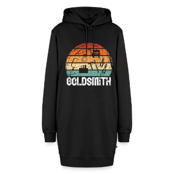 Goldschmied Juwelier Geschenkidee - Hoodie-Kleid - Schwarz - Vorne