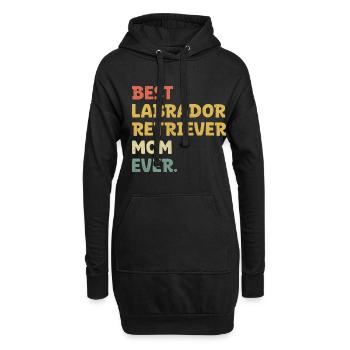 Beste Labrador Retriever Mutter aller Zeiten Laborhund - Hoodie-Kleid - Schwarz - Vorne