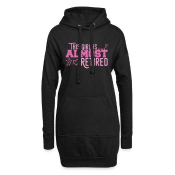 This Girl Almost Retired - Sweat-shirt à capuche long Femme - noir - Devant