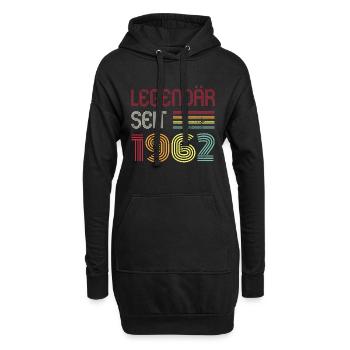 Legendär Seit 1962 Jahr Retro 62er Jahrgang - Hoodie-Kleid - Schwarz - Vorne