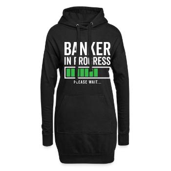 Banker In Progress Please Wait Bookkeeper Finance - Hoodie-Kleid - Schwarz - Vorne
