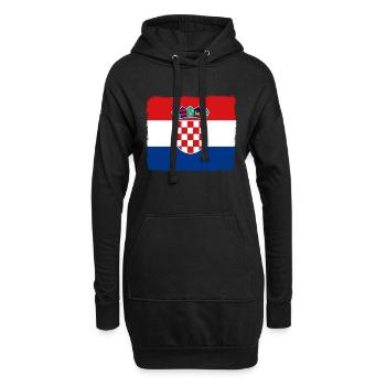 Kroatien Flagge Adria Zagreb Kroatische Fahne - Hoodie-Kleid - Schwarz - Vorne
