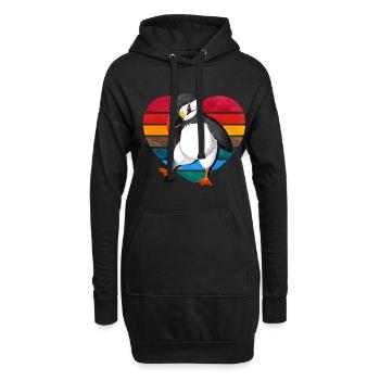 Geschenk für Atlantische Papageientaucher - Hoodie-Kleid - Schwarz - Vorne