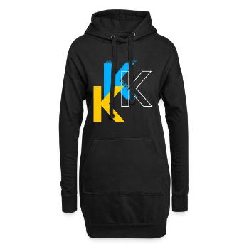 Buchstabe K - Hoodie-Kleid - Schwarz - Vorne