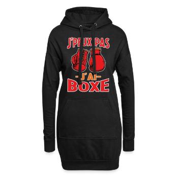 Je Peux Pas J'ai Boxe Sport Boxeur Cadeau - Sweat-shirt à capuche long Femme - noir - Devant