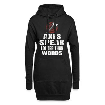 Äxte sagen lauter als Worte Axtwerfen - Hoodie-Kleid - Schwarz - Vorne