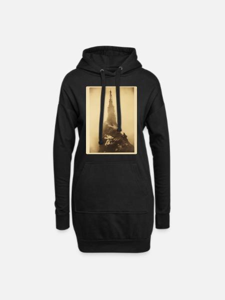 The Spire - Hoodie Dress - black