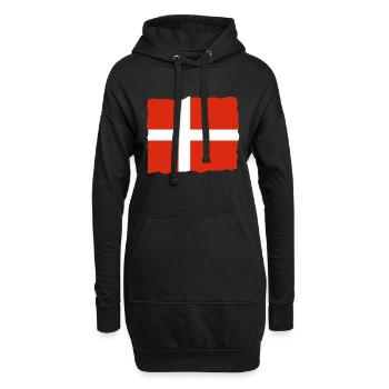 Drapeau du Danemark Drapeau de la Scandinavie Drapeau du Danemark Voyage - Sweat-shirt à capuche long Femme - noir - Devant