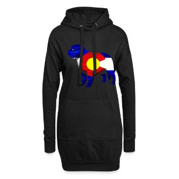Colorado Colorado Hemd Colorado Liebhabergeschenk - Hoodie-Kleid - Schwarz - Vorne
