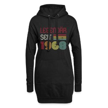 Legendär Seit 1968 Jahr Retro 68er Jahrgang - Hoodie-Kleid - Schwarz - Vorne