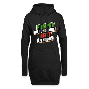 Pumpst du schon oder heizt du noch? - Wärmepumpe - Hoodie-Kleid - Schwarz - Vorne