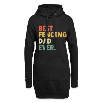 Bester Fechtvater aller Zeiten Schwert Degen Fechter Vater - Hoodie-Kleid - Schwarz - Vorne