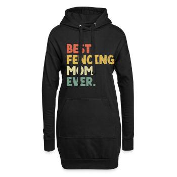 Beste Fechtmutter aller Zeiten Schwert Degen Fechter Mutter - Hoodie-Kleid - Schwarz - Vorne