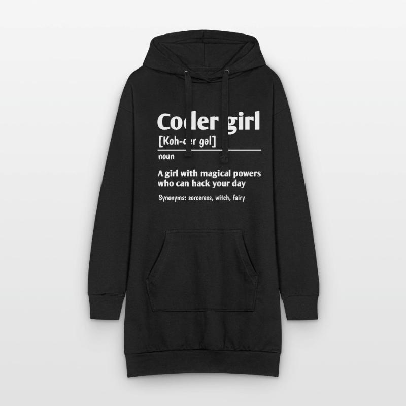 Coder Girl Definition Noun Software Developer Prog Hoodie-Kleid