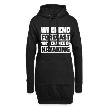 Weekend Foreacst 100% Chance Of Kayaking Rower Row - Hoodie-Kleid - Schwarz - Vorne