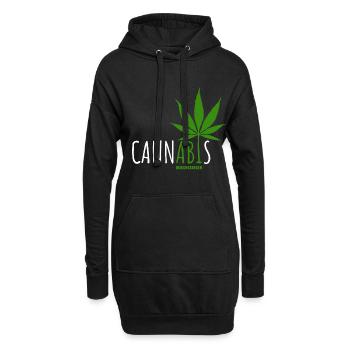 CannABIs Abi durchgezogen - Abitur - Spruch - Hoodie-Kleid - Schwarz - Vorne