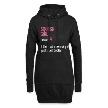 Squash Girl Squash Joueur de tennis Raquetball Sports - Sweat-shirt à capuche long Femme - noir - Devant