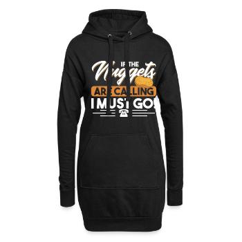 Cadeau de pépites de poulet pour les amateurs de pépites de poulet - Sweat-shirt à capuche long Femme - noir - Devant