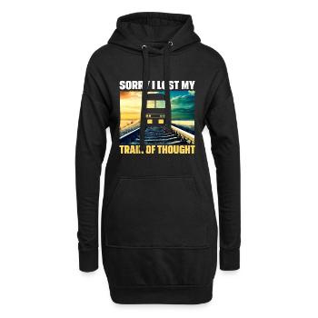 Zugführer Lokomotive Gleis Lustig Geschenkidee - Hoodie-Kleid - Schwarz - Vorne