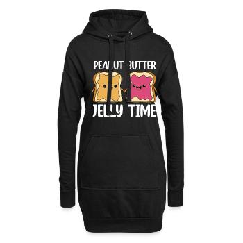 Erdnussbutter Peanut Butter Marmelade Geschenk - Hoodie-Kleid - Schwarz - Vorne