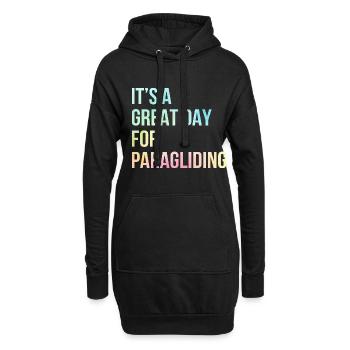 It's A Great Day For Paragliding Paraglider Parach - Hoodie-Kleid - Schwarz - Vorne