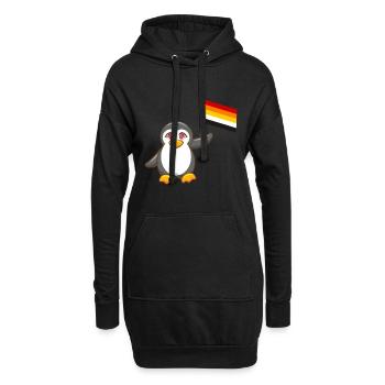 Gay Pride Antarctique Animal Pingouin Lithsexual LGBT - Sweat-shirt à capuche long Femme - noir - Devant