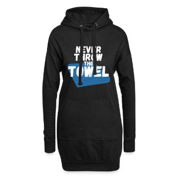Ne jetez jamais l’éponge - Sweat-shirt à capuche long Femme - noir - Devant