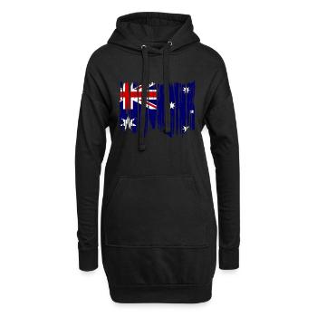 Australien Flagge Down Under Australische Fahne - Hoodie-Kleid - Schwarz - Vorne