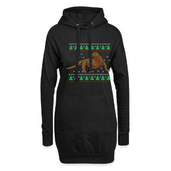 Komodowaran Komodo Liebhaber Geschenk - Hoodie-Kleid - Schwarz - Vorne