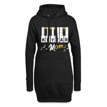 Cadeau clavier Keytar - Sweat-shirt à capuche long Femme - noir - Devant