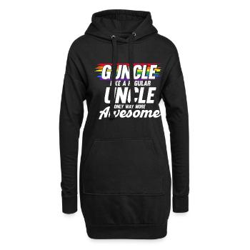 Guncle LGBTQ Schwuler Onkel Geschenk - Hoodie-Kleid - Schwarz - Vorne