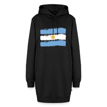 Drapeau de l’Argentine Amérique du Sud Drapeau de l’Argentine - Sweat-shirt à capuche long Femme - noir - Devant