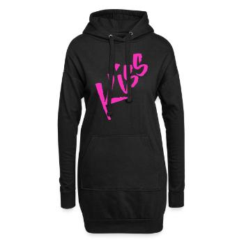 Baiser Baiser Baiser Baiser - Sweat-shirt à capuche long Femme - noir - Devant
