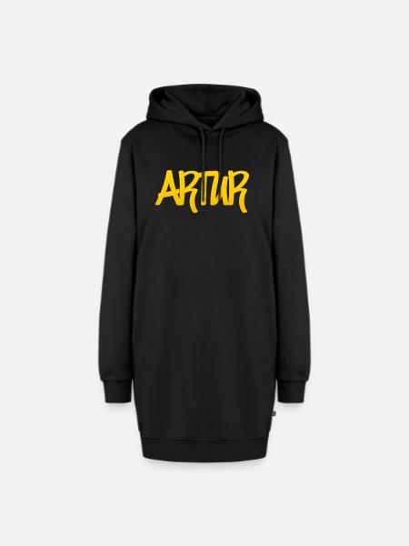 Artur - Hoodie-Kleid - Schwarz