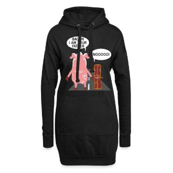 Bacon ich bin dein Vater - Hoodie-Kleid - Schwarz - Vorne