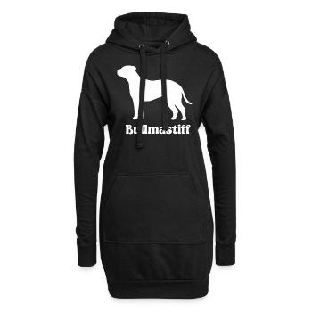 Bullmastiff Silhouette - Hoodie-Kleid - Schwarz - Vorne